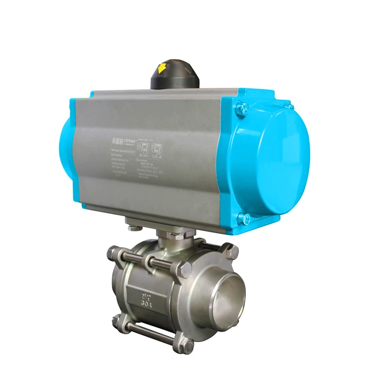 Stainless Steel Pneumatic Butterfly Valve with Actuator