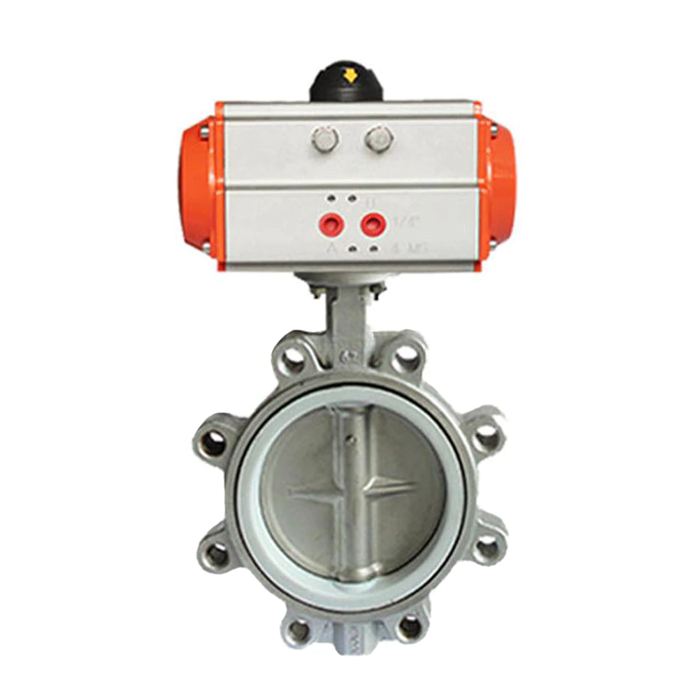 Stainless Steel Pneumatic Butterfly Valve with Actuator