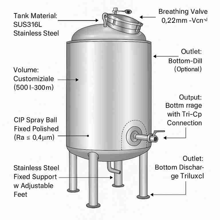 316L Stainless Steel Water Tank for Pharmaceutical Grade Water!webp