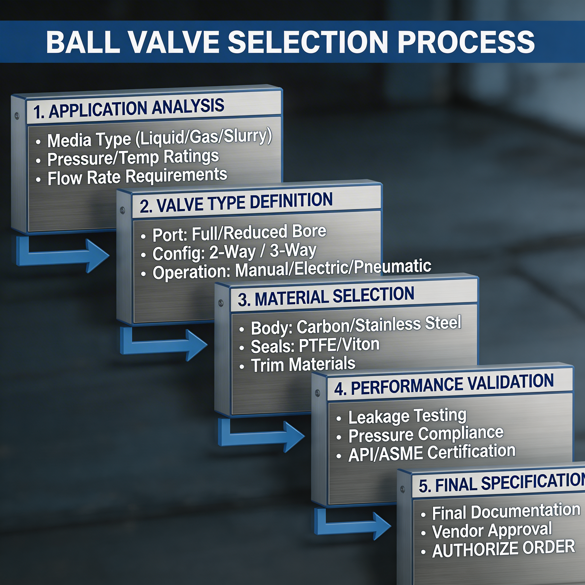 Ball Valve Selection Process Flowchart