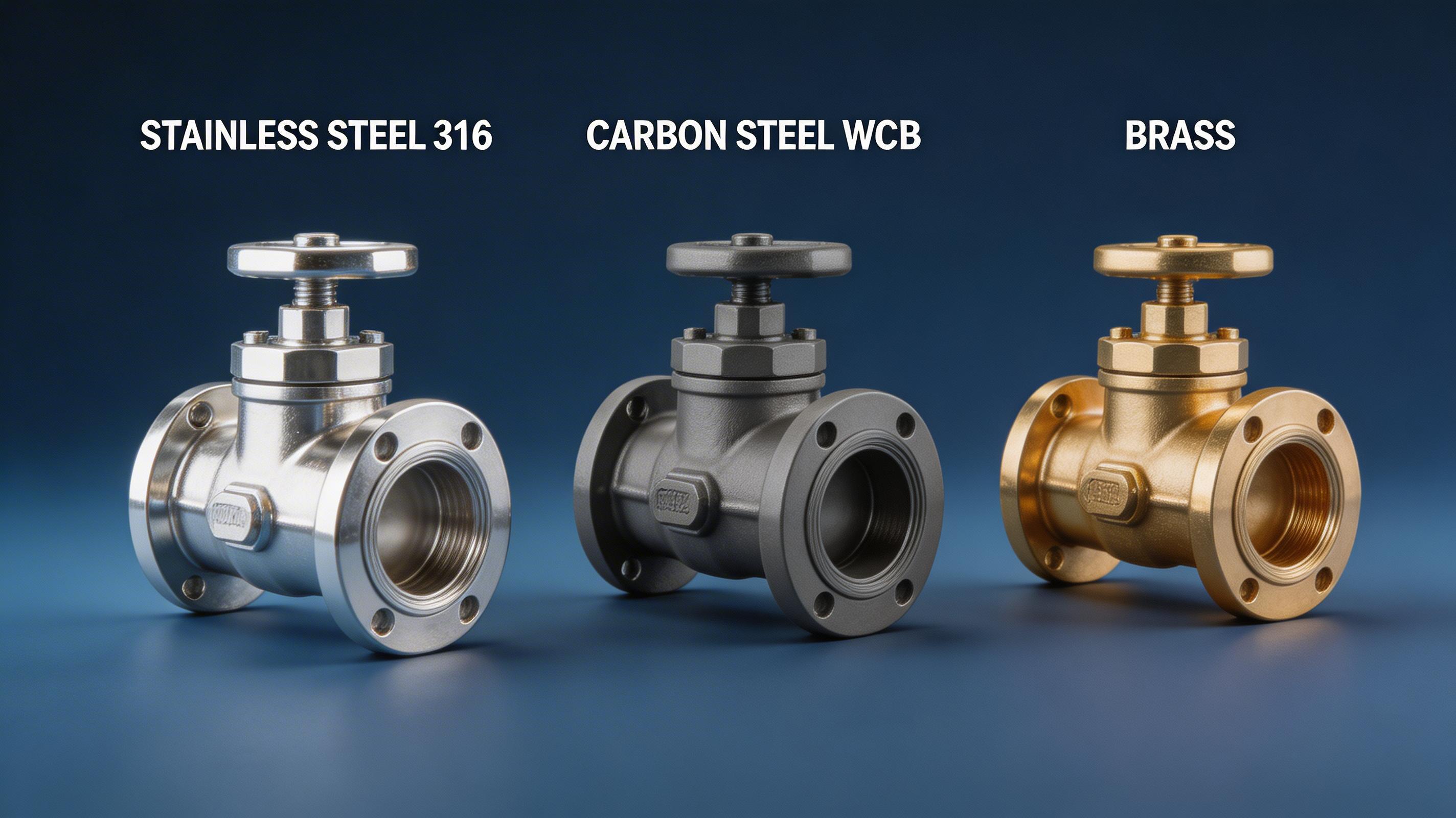Ball Valve Material Selection - Stainless Steel Carbon Steel Brass Comparison