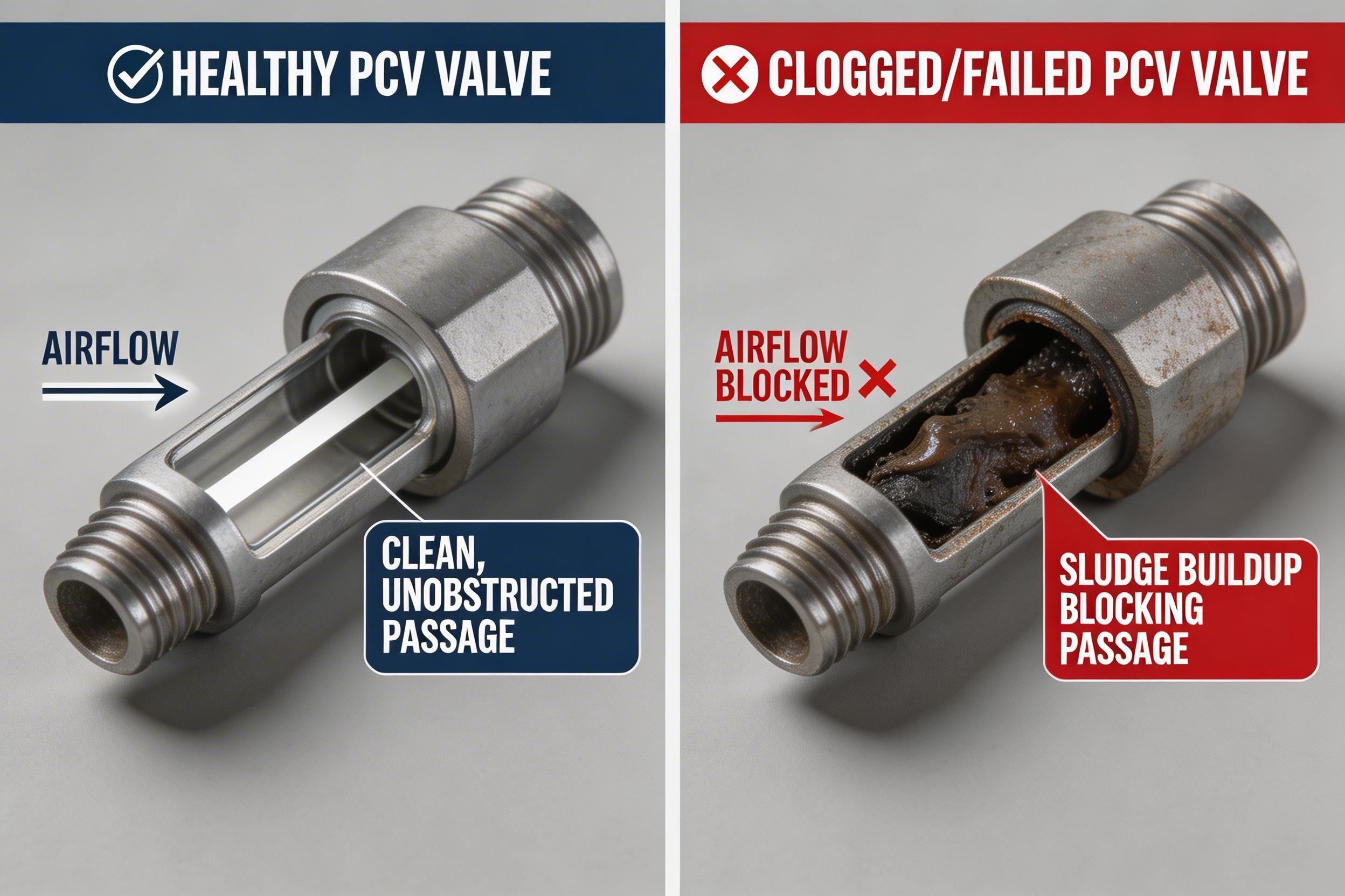 PCV Valve failure symptoms comparison