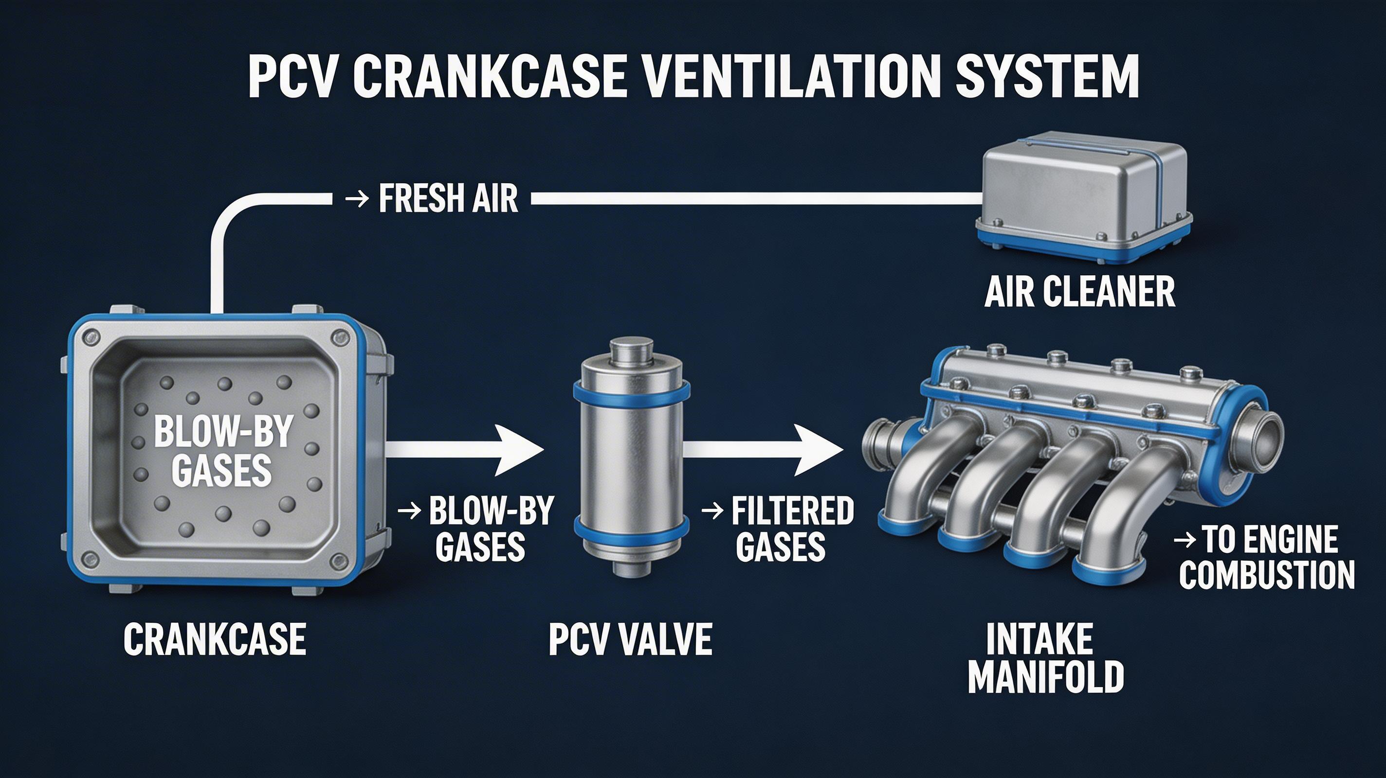 PCV Valve operation diagram