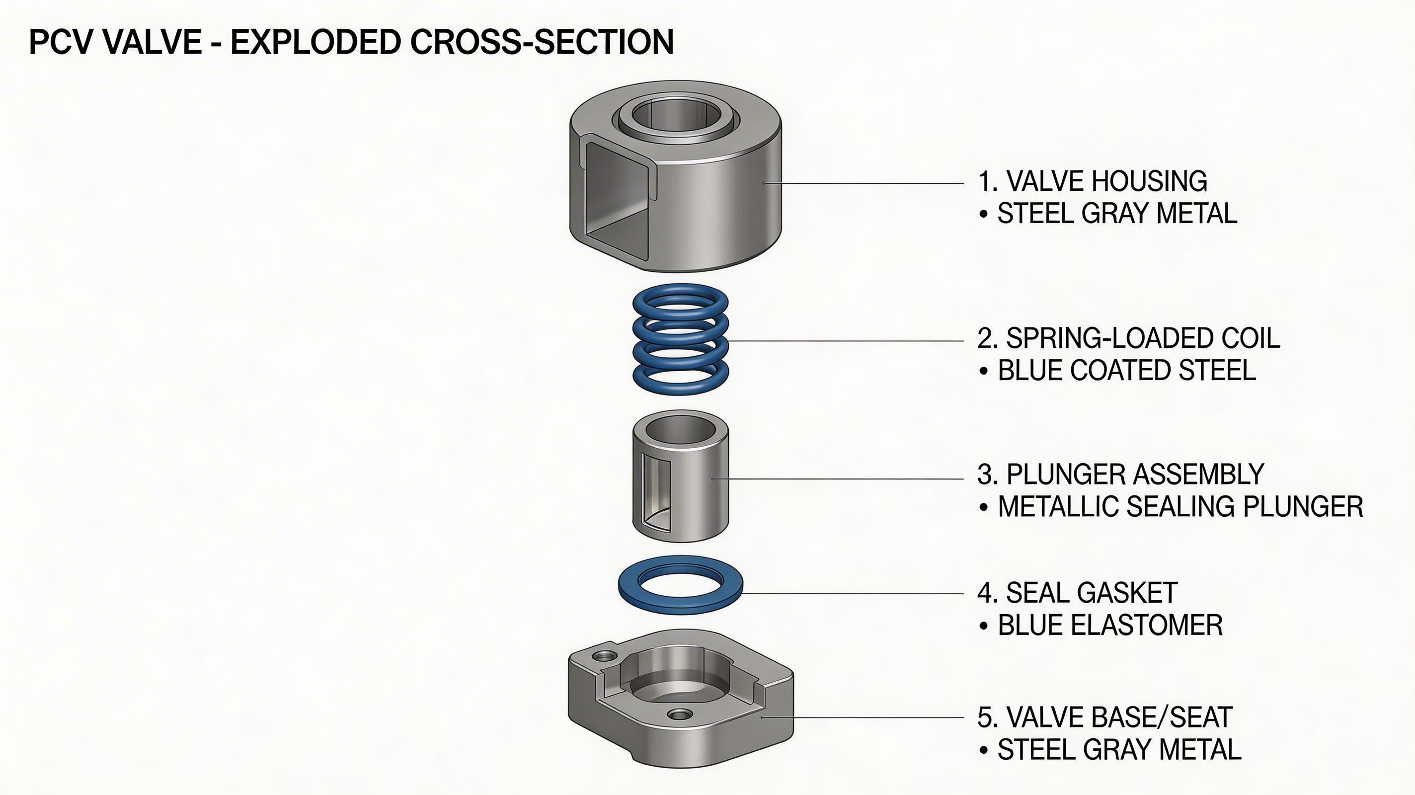 PCV Valve internal structure diagram